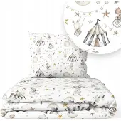 ANKRAS Ensemble de literie enfant motif Cirque 100x160 cm