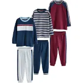 Next Pyjama bleu marine / bleu pastel / gris / lie de vin