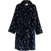 Next Peignoir long bleu marine / blanc
