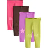Next Leggings chocolat / kiwi / orchidée / rose