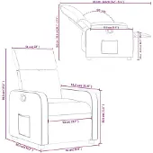 vidaXL Fauteuil relax rouge similicuir