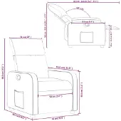 vidaXL Fauteuil relax Crème Similicuir