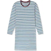 Schiesser Chemise de nuit ' Casual Essentials ' crème / bleu