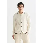 Scotch & Soda 182279 Cardigan Beige,Blanc M Homme