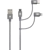 Skross USB Kabel 3in1 Cable Braiding 0.30m space gray - Kabel - Digital/Daten ( SKCA00133-130CN )