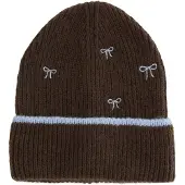 We fashion Bonnet bleu pastel / brun foncé