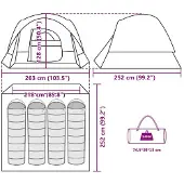 vidaXL Tente de camping 4 personnes blanche obscurcie étanche à l'eau