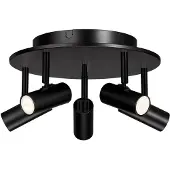 BELID Cato Ceiling Spotlight 5 Spots, Round Plate | Flat Black|Flat Black