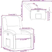 vidaXL Fauteuil relax rouge vin Tissu