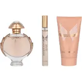 Paco Rabanne Eau de parfum en vaporisateur 50 ml / Lotion corporelle sensuelle 75 ml / Vaporisateur de voyage 10 ml - Coffret cadeau Olympea