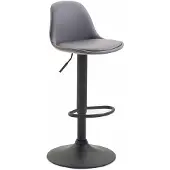 CLP Tabouret de bar Kiel Entièrement rembourré Similicuir noir