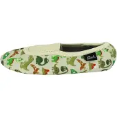 Beck Pantoufle 'Funny Dinos' beige / marron / vert / olive