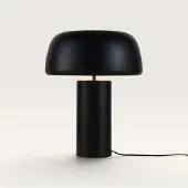 LUSENZ - Lampe de table Voryn nero m E27 IP20 Noire