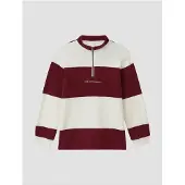 s.Oliver T-Shirt bordeaux / blanc