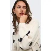 ONLY Pull-over 'ONLRica' crème / noir