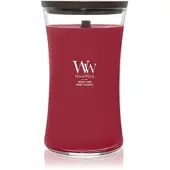 Woodwick Velvet Plum bougie parfumée avec mèche en bois 609 g