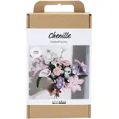 Creativ Company Set Hobbies Fleurs en fil chenille Couleurs pastel