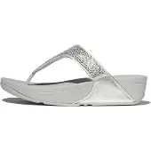FitFlop Lulu Crystal-Mix Toe-Post Argent Taille UE 40