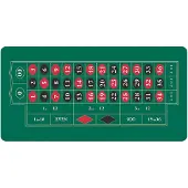 Relaxdays Tapis de roulette 60 x 120 cm, tapis de poker avec rouleau de rangement, sous-couche antidérapante en caoutchouc, jeux de casino, vert