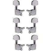 Wilkinson 191-CLR lot de 6 mécaniques pour guitare, chrome
