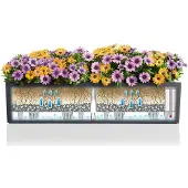 Lechuza Pot de Plante Rectangulaire en Polypropylène Brun Lechuza