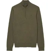 Superdry pour homme. M6110783A Pull avec demi-fermeture éclair en mélange de laine vert (XL), Casuel