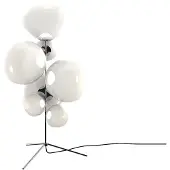 Tom Dixon - Melt Floor Chandelier LED Lampadaire Opal/Silver