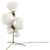 Tom Dixon - Melt Floor Chandelier LED Lampadaire Opal/Gold
