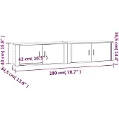 vidaXL Armoires TV murales 2 pièces chêne Sonoma 100x34,5x40 cm