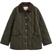 Gant pour femme. 4700434 Veste matelassée avec monogramme vert (M), Casuel, Polyester