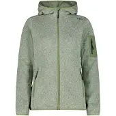 CMP Polaire à capuche épaisse en maille chinée femme Knit-Tech