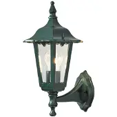 Konstsmide Firenze Applique murale en aluminium laqué vert avec verre transparent