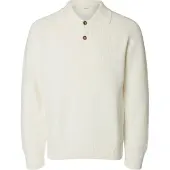 Selected Côtelé Polo En Maille Homme Blanc S