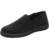 Rohde Chaussons d'intérieur pour hommes, modèle fermé, en laine (feutre), couleur noire - Chaussons d'intérieur pour hommes, modèle "hutte", couleur noire