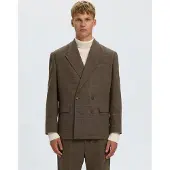 Selected Décontracté En Laine Mélangée Blazer À Double Boutonnage Homme Marron 56