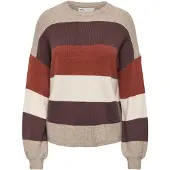 ONLY Pull-over 'ONLAtia' beige / marron / rouge