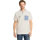 Tom Tailor T-Shirt bleu-gris / blanc