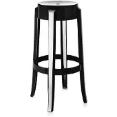 Kartell Charles Ghost Tabouret - Lot de 2 H 75 cm | Glossy Black