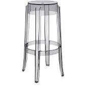 Kartell Charles Ghost Tabouret - Lot de 2 H 75 cm | Smoke Grey