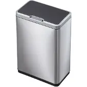 EKO - Mirage Sensor Poubelle 20+20 litres - Stainless steel Plastic - Inox mat, noir