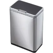 EKO - Mirage Sensor Poubelle 45 litres - Stainless steel Plastic - Inox mat, noir
