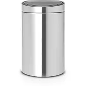 Brabantia Touch Bin 40 Litres Acier Mat Anti-Traces de doigts