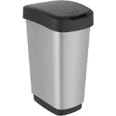 Rotho Twist Afvalbak 25L Zilver/Metallic