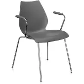 Kartell Maui Chaise - Lot de 2 Armchair | Standard | Anthracite