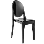 Kartell Victoria Ghost Chaise Glossy Black | 2 chairs