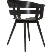 Design House Stockholm Wick Chaise Black | Wood Legs