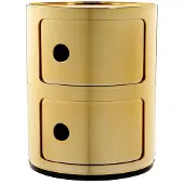 Kartell Componibili Metal Unité de Rangement Gold | 2 doors