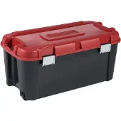 Keter Coffre De Rangement 80 L 79.5 X 39.5 X H37.1 Cm Noir-rouge -