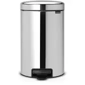 Brabantia Poubelle - NewIcon, 12 L, bac en métal, Brilliant Steel