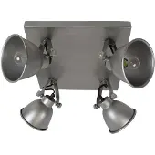 Urban Interiors Spot de plafond Industrial Zinc antique à 4 lumières